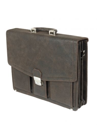 Skórzana teczka męska na zatrzask...