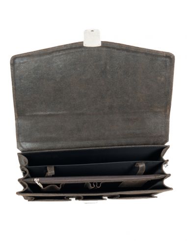 Skórzana teczka męska na zatrzask...