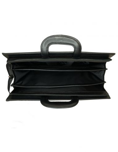 Skórzana teczka z wysuwanymi rączkami...