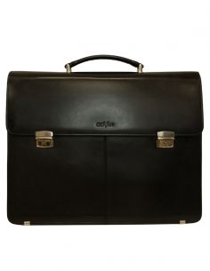 Skórzana teczka z dwoma...