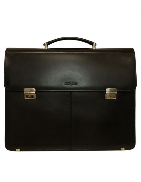 Skórzana teczka z dwoma...