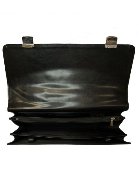 Skórzana teczka z dwoma...