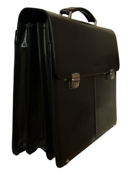 Skórzana teczka z dwoma...