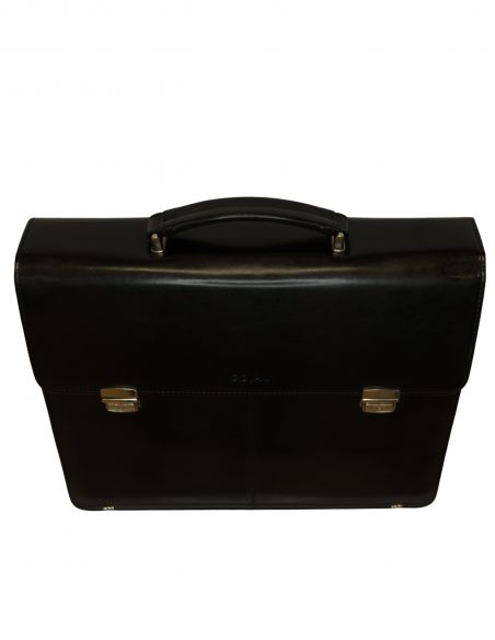 Skórzana teczka z dwoma...