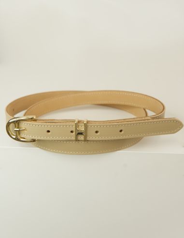 Beżowy skórzany pasek damski Harmony...