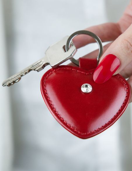 Skórzany brelok serce z...