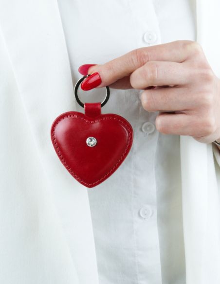 Skórzany brelok serce z...