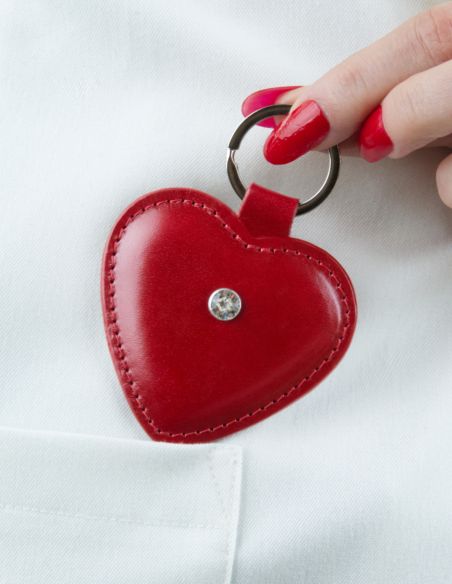 Skórzany brelok serce z...