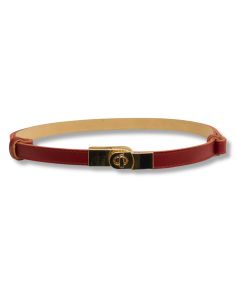 Czerwony skórzany pasek...